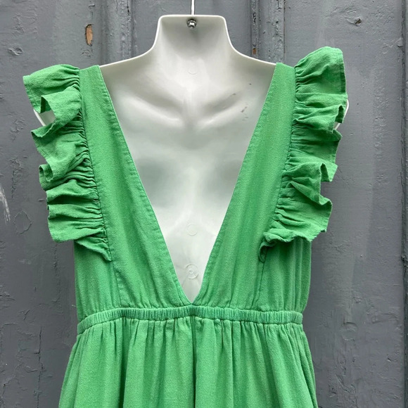 BA&SH Joyce Ruffled Cotton Midi Dress, size M - Picture 8 of 16